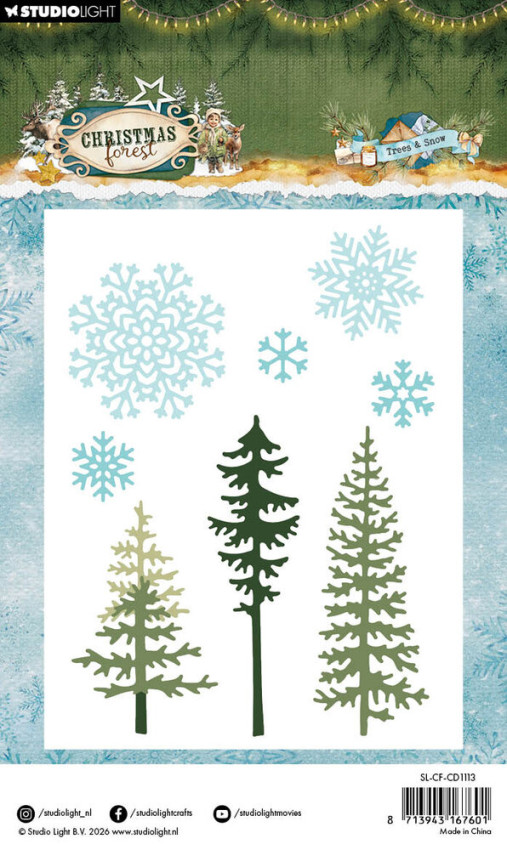 Studio Light - Stanzschablone "Trees and Snow" Christmas Forest Cutting Dies