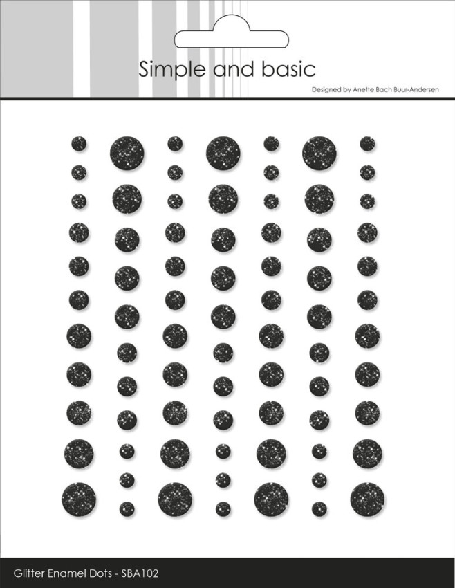 Simple and Basic - Glitter Enamel Dots "Black"