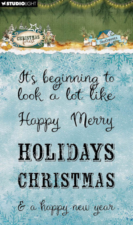 Studio Light - Stempel "Sentiments" Christmas Forest Clear Stamps