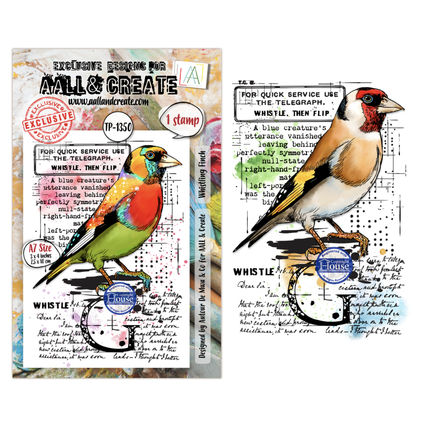 AALL and Create - Stempelset A7 "Whistling Finch" Clear Stamps by Autour De Mwa & Co