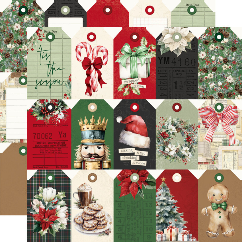 Simple Stories - Collectors Essential Kit "Simple Vintage Old-Fashioned Christmas" 12 Bogen Designpapier