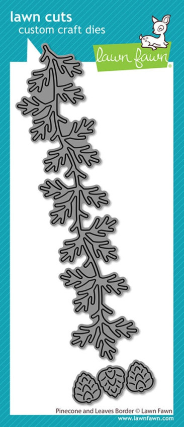Lawn Fawn - Stanzschablone "Pinecone And Leaves Border" Lawn Cuts Dies
