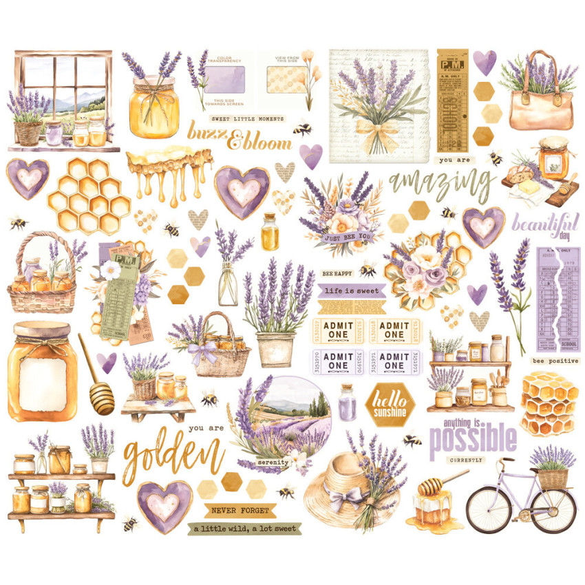 Simple Stories - Stanzteile "Simple Vintage Lavender Fields" Bits & Pieces