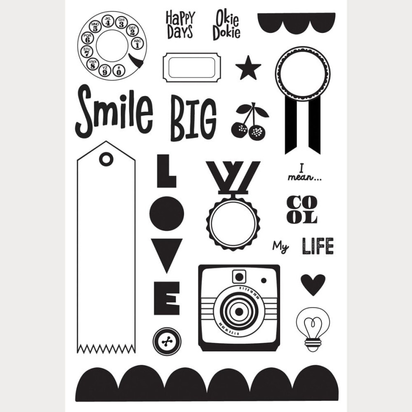 Simple Stories -  Stempel "Color Me Happy" Clear Stamps