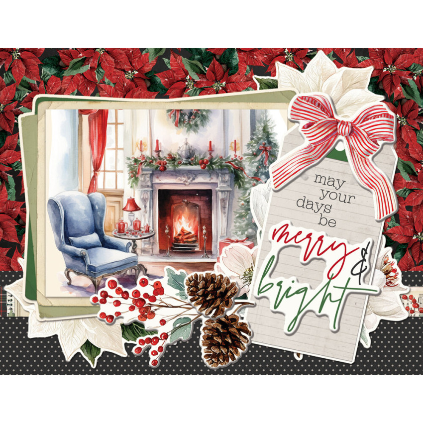 Simple Stories - Simple Vintage Old-Fashioned Christmas - Simple Cards Kit 12x12 Inch