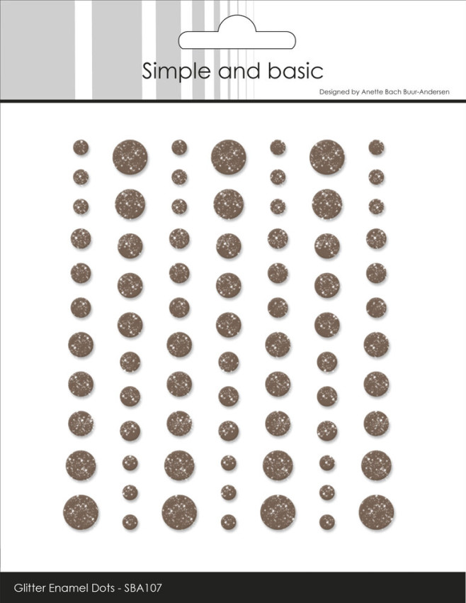 Simple and Basic - Glitter Enamel Dots "Coffee"