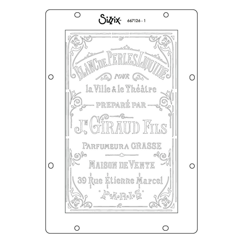 Sizzix - Schablone & Stempelset "Birds and Biscuits" Stencil & Clear Stamps by Willow Wolfe