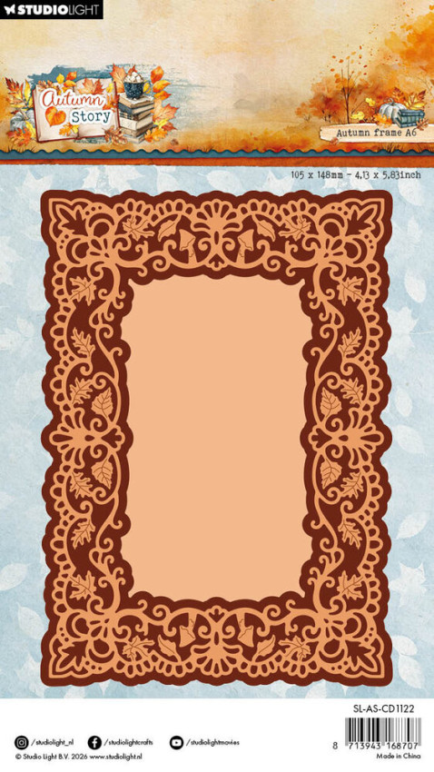 Studio Light - Stanzschablone "A6 Autumn Frame" Autumn Story Cutting Dies
