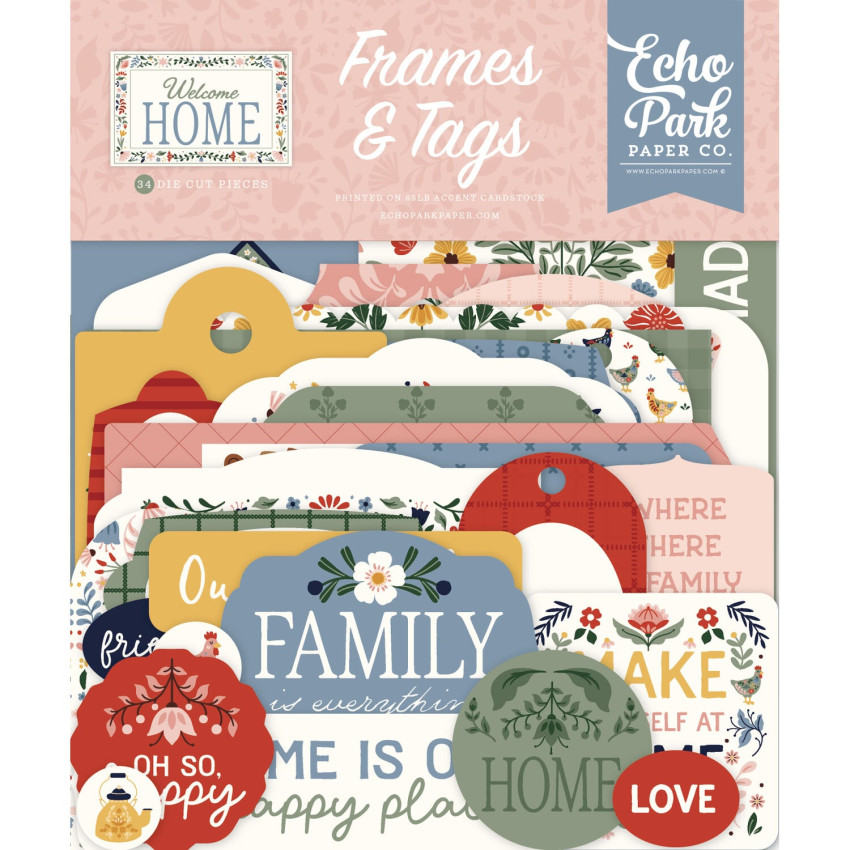 Echo Park - Stanzteile & Anhänger "Welcome Home" Frames & Tags