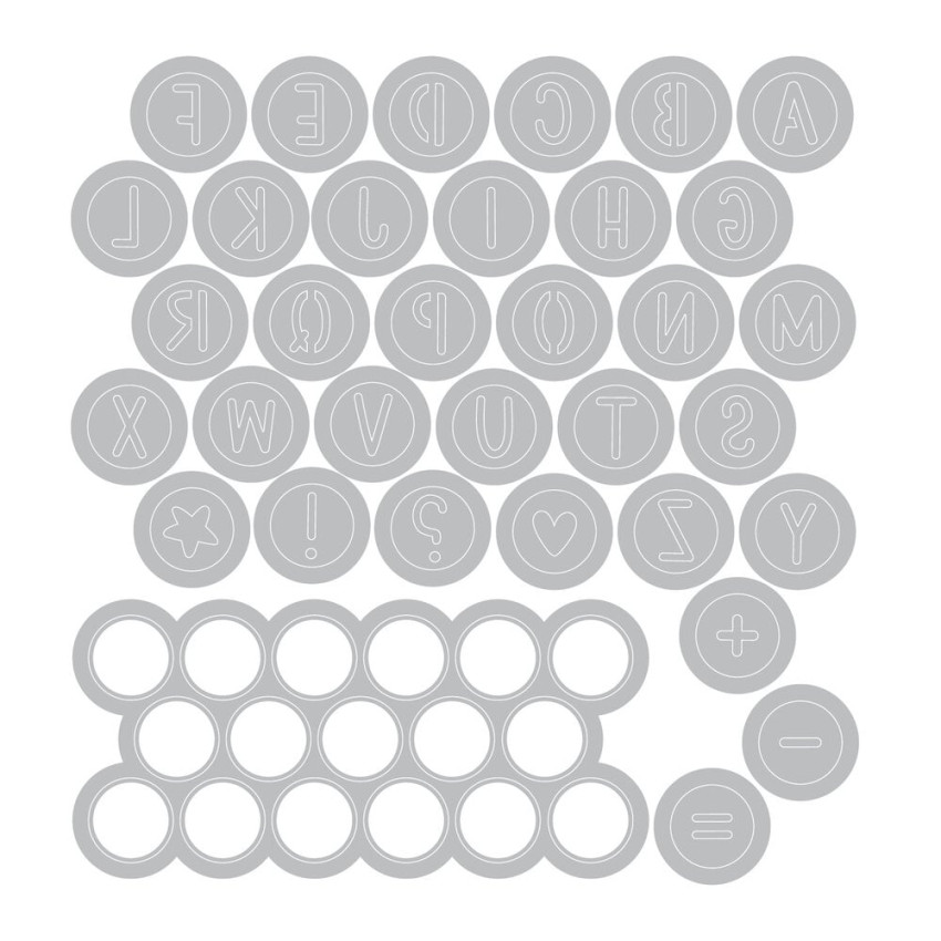 Sizzix - Stanzschablone "Alphabet Beads" Thinlits Craft Dies by Letters by Shells