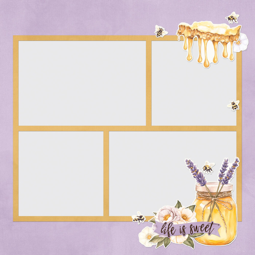 Simple Stories - Stanzteile "Simple Vintage Lavender Fields" Simple Pages Pieces
