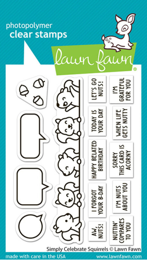 Lawn Fawn - Stempelset "Simply Celebrate Squirrels" Clear Stamp