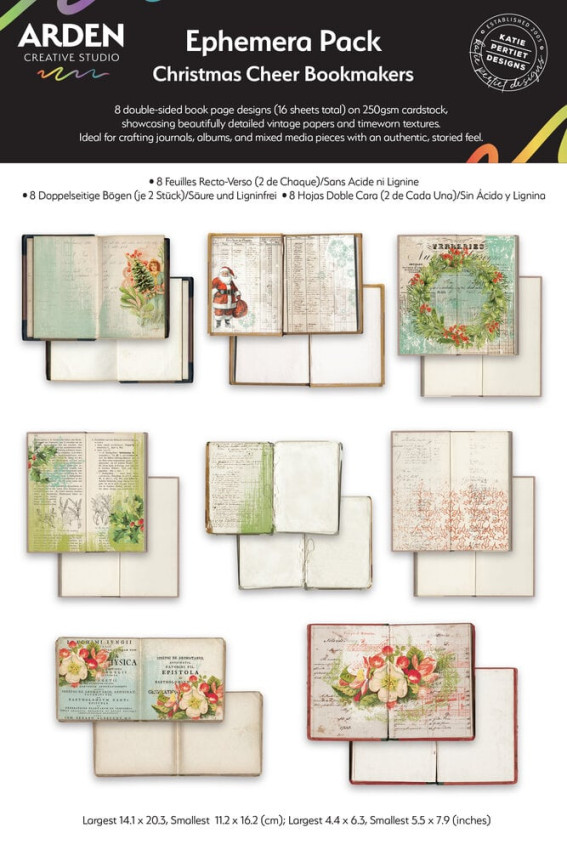 Arden Creative Studio - Stanzteile "Christmas Cheer" Ephemera Bookmakers by Katie Pertiet