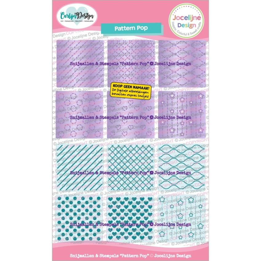 Carlijn Design - Bundel "Pattern Pop" Stempel & Stanzschablone