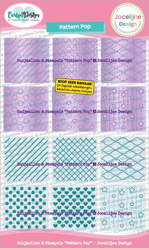 Carlijn Design - Bundel "Pattern Pop" Stempel & Stanzschablone