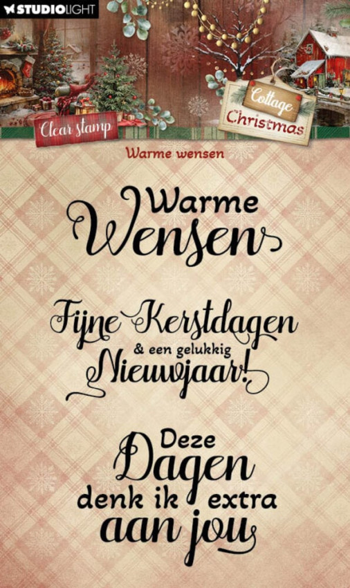 Studio Light - Stempel "Warme Wensen" Cottage Christmas Clear Stamps
