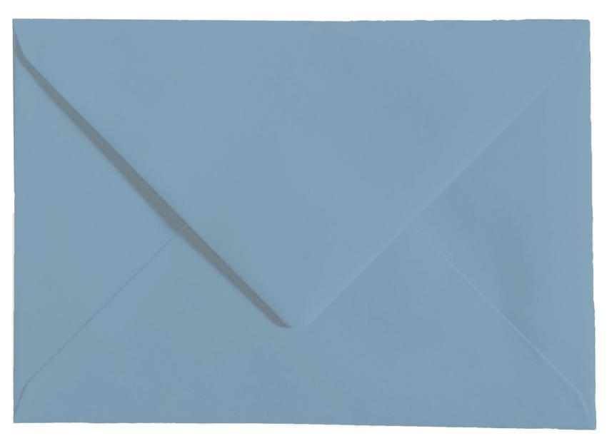 Briefumschläge - Briefhüllen in graublau, DIN B6 120g/m² oF, Nassklebung