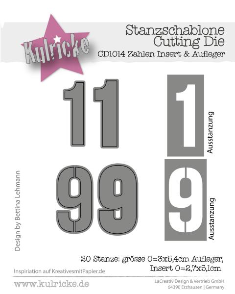 Kulricke Stanzschablone "Zahlen Insert mit Aufleger" Craft Die 