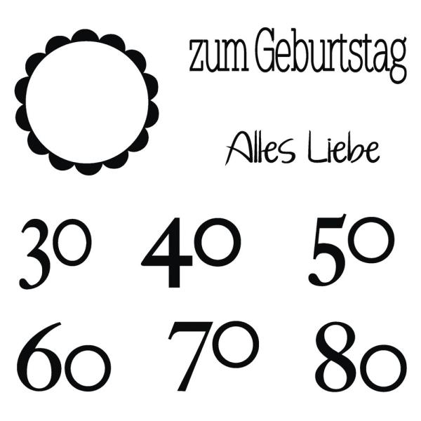 Rayher Clear Stamp Runder Geburtstag 