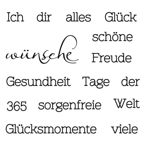 Rayher Clear Stamp Wünsche 