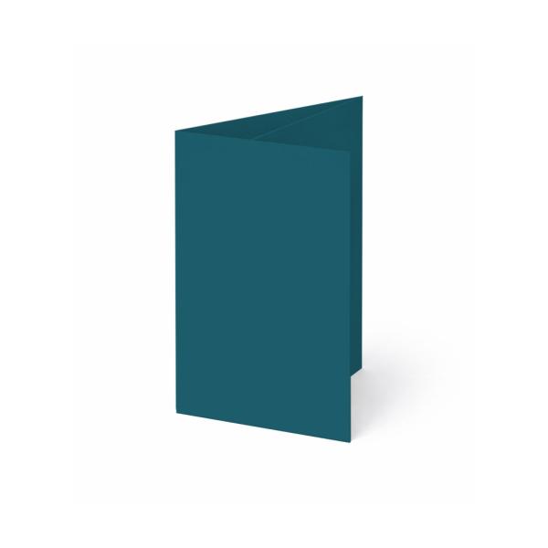Trippelkarte - Leporello 225g/m² DIN A6 3-Fach in tiefseeblau