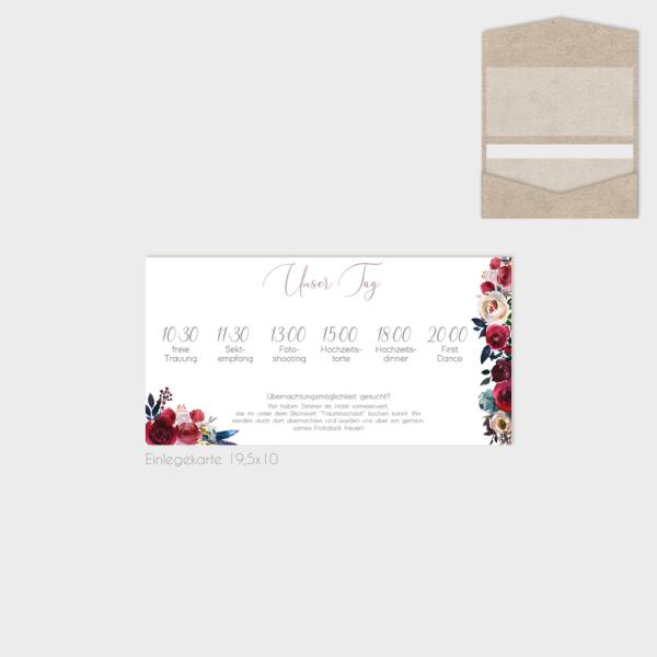 Einlegekarten-Bundle "Merlot und Navy" DIN Lang | 2