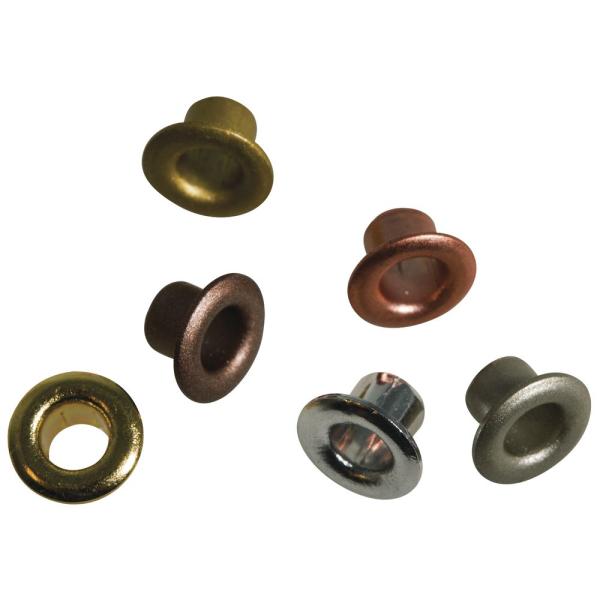 Rayher Easy Eyelets Rund, bunt, außen ° 8mm, SB-Blister 50Stück 