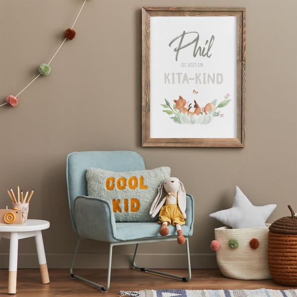 Kita-Kind-Poster "Waldtiere" | Einschulung | Meilensteintafel | Geschenk 1. Geburtstag | Personalisiertes Geschenk