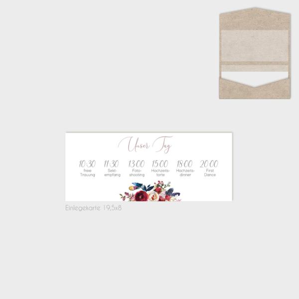 Einlegekarten-Bundle "Merlot und Navy" DIN Lang