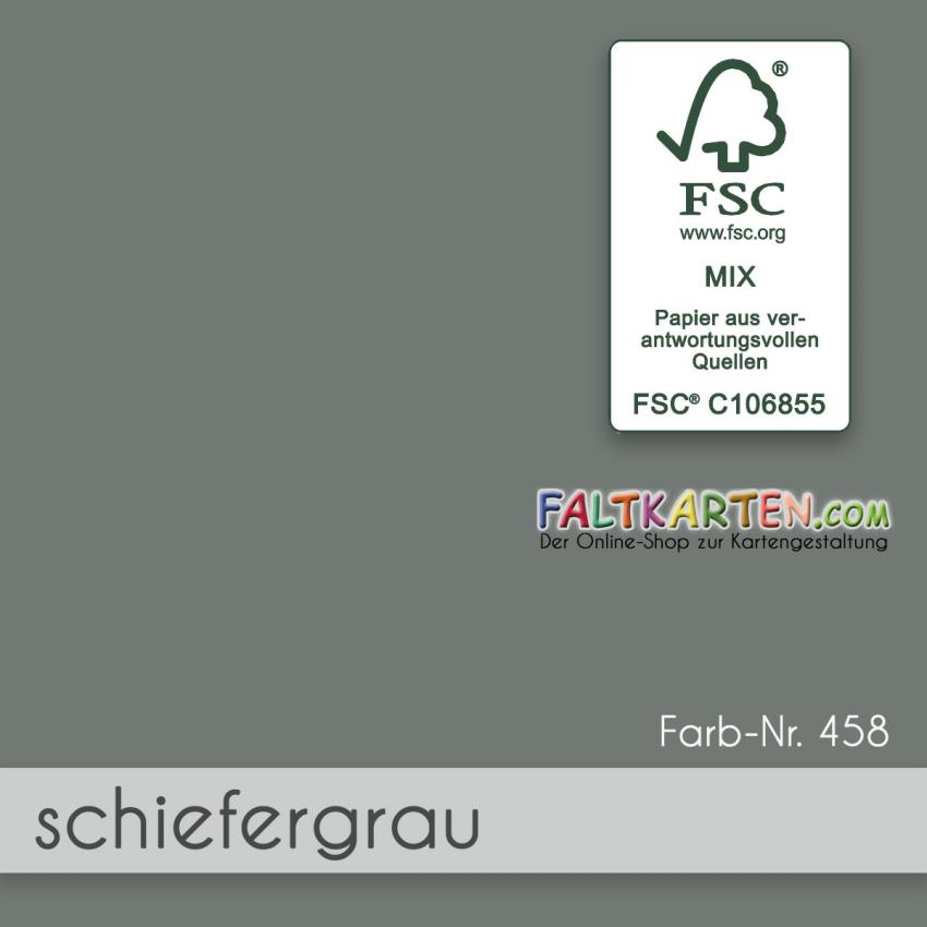 Karte - Einlegekarte DIN A5 220g/m² in schiefergrau