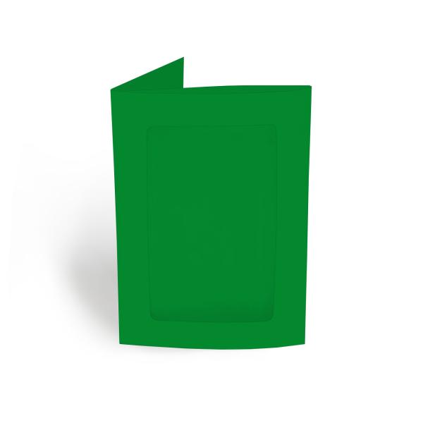 Passepartoutkarte rechteck 3-Fach DIN B6 in weihnachtsgrün