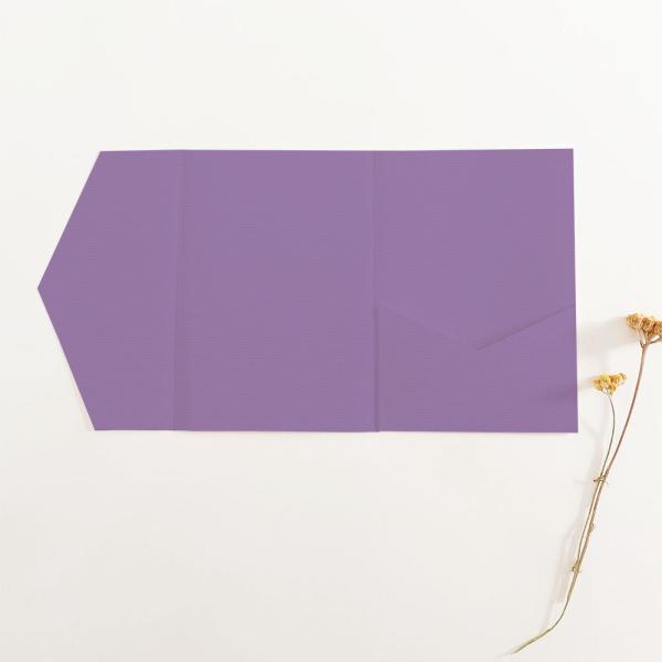 Pocketfold-Karte B6 Struktur-Karton "Struktur Beerenlila" Exklusiv Line