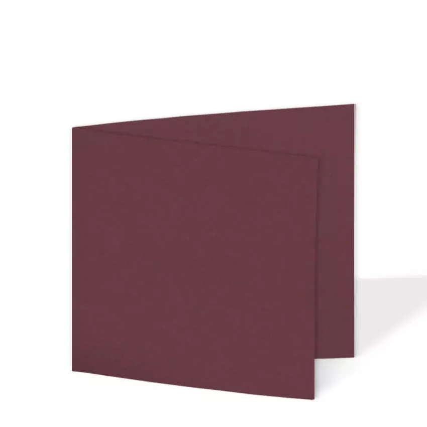 Doppelkarte - Faltkarte quadratisch 15x15cm, 250g/m² in waldbeere