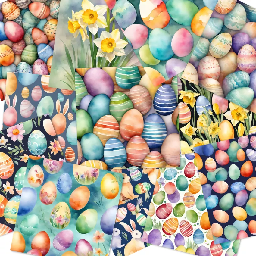 LaCreativ - Designpapier "Osterliche-Malwerkstatt" Paper Pack 6x6" - 24 Bogen