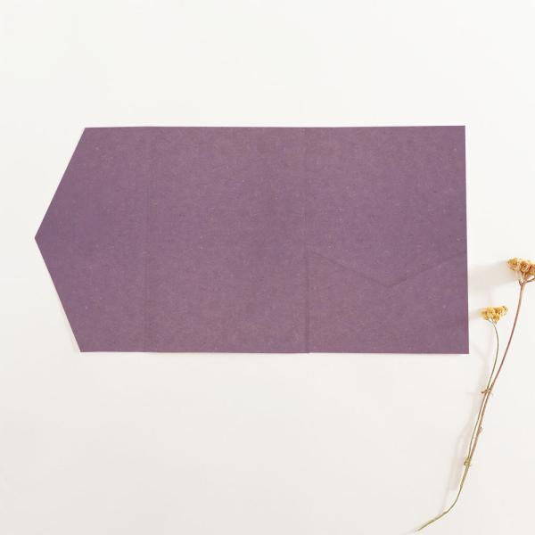 Pocketfold-Karte B6 Recycling "Kraft Purple" Exklusiv Line