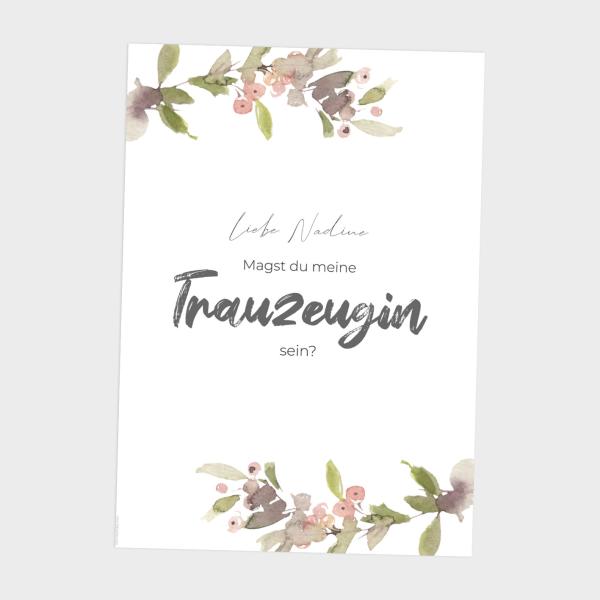 Spruchposter "Trauzeugin" | Geschenkidee | Personalisiert  | individuelles Bild | Wanddeko