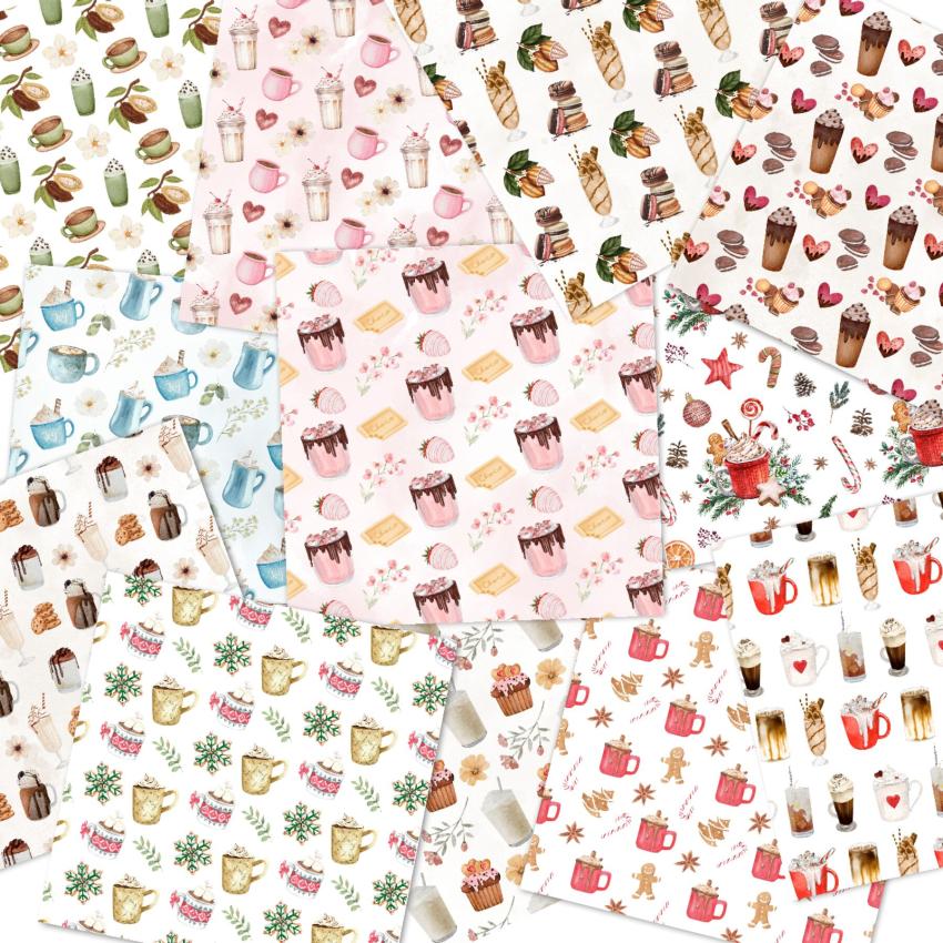 LaCreativ - Designpapier "Kakaoliebe" Paper Pack 6x6" - 24 Bogen