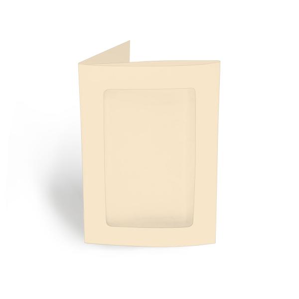 Passepartoutkarte rechteck 3-Fach DIN B6 in creme