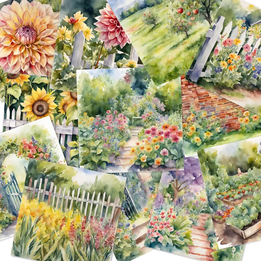 LaCreativ - Designpapier "Zauberhafter Landhausgarten" Paper Pack 6x6" - 24 Bogen