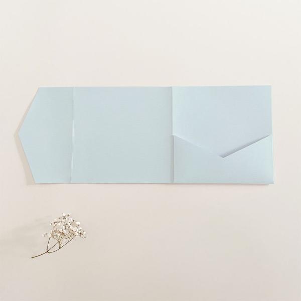 Pocketfold-Karte Quadrat (15x15) Struktur-Karton "Struktur Pfefferminz" Exklusiv Line