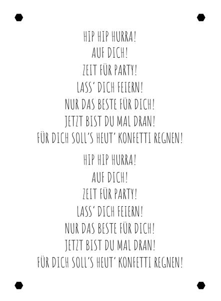 Kulricke Designpapier - "Hip Hip Hurra A7" Label Papier A7