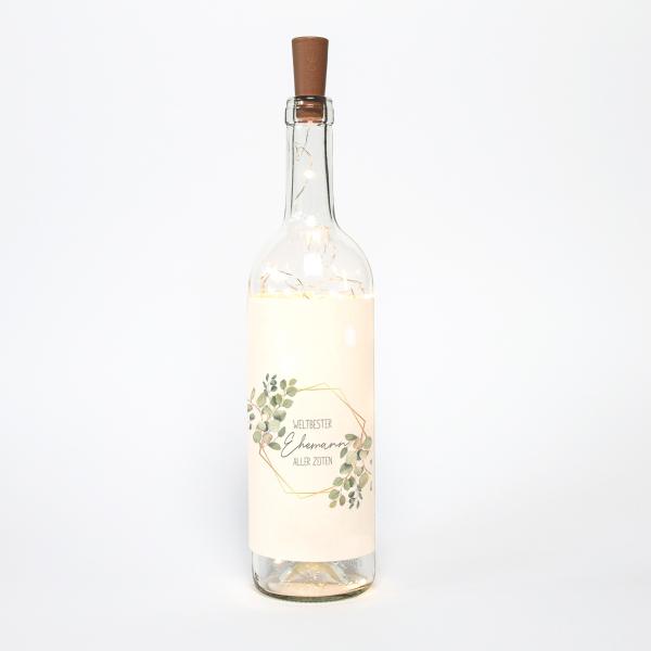 Deko-Glasflasche LED-Lichterkette