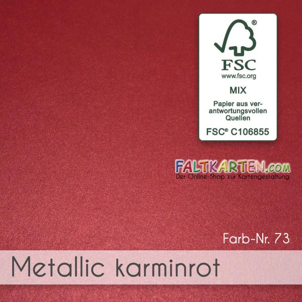 Doppelkarte - Faltkarte 300g/m² DIN A5 in metallic karminrot