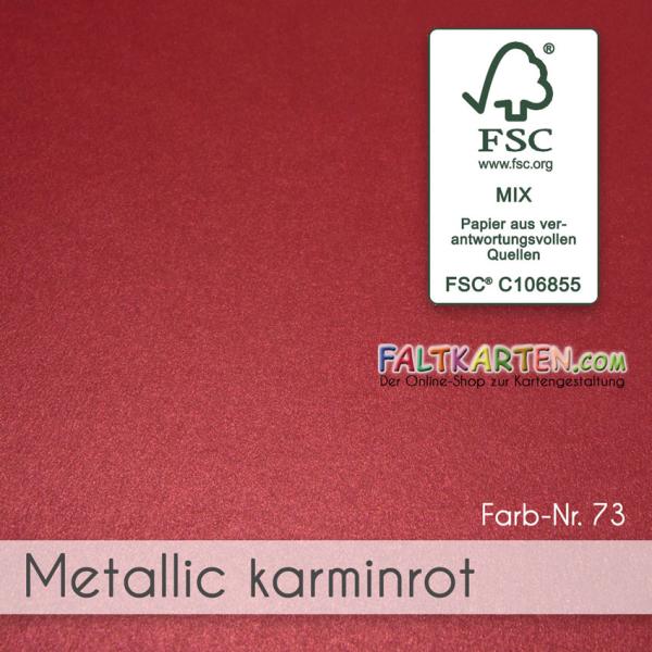 Cardstock "Metallic" - Bastelpapier 300g/m² DIN A4 in metallic karminrot