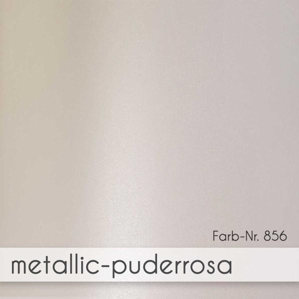 Passepartoutkarte mit ovalem Ausschnitt und Briefumschlag, DIN C6 in metallic puderrosa