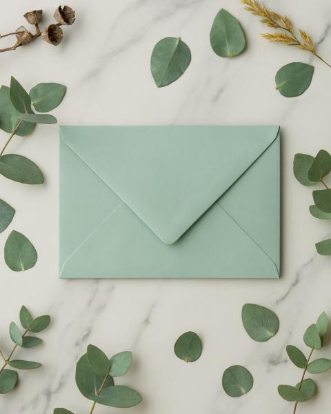 Briefumschlag DIN C6 120g/m² oF Nassklebung in eukalyptus