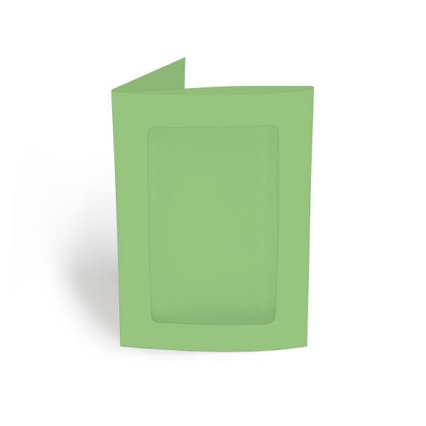 Passepartoutkarte rechteck 3-Fach DIN B6 in pistazie