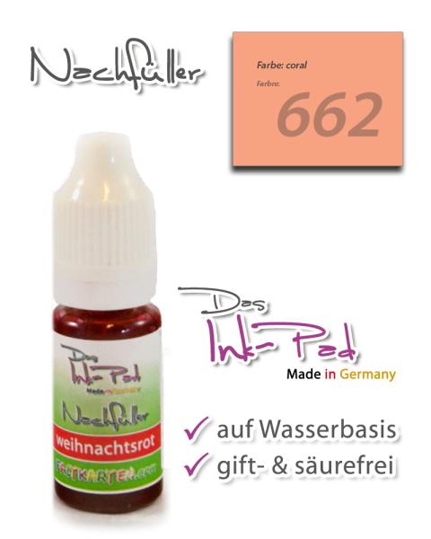 Nachfüller 10ml in coral für Das Ink-Pad - Stempelkissen