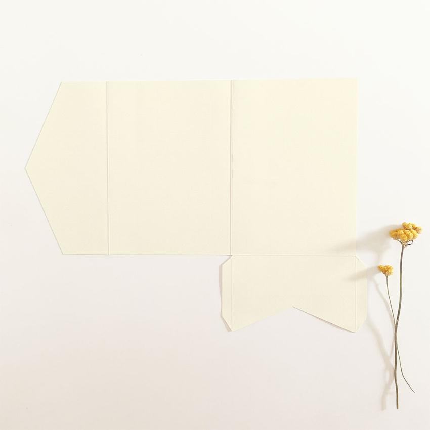 Pocketfold-Karte B6 Struktur-Karton "Struktur Naturell" Exklusiv Line