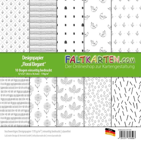 Designpapier Florasl Elegant 12x12